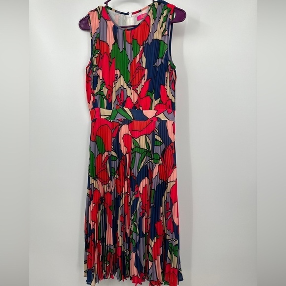 Catherine Malandrino Women’s Pleated Dress Size 4 Sleeveless Colorful - Picture 1 of 5